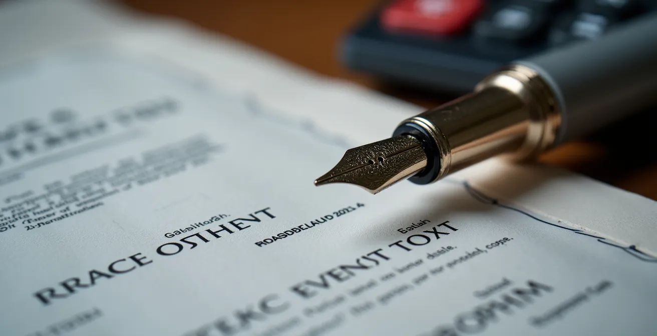 Macro shot of legal documents and financial planning materials on desk